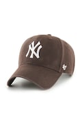 Bavlnená šiltovka 47 brand MLB New York Yankees hnedá farba, B-GWMVP17GWS-BWB