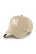 47 brand șapcă de baseball din bumbac MLB New York Yankees culoarea bej, B-RGW17GWS-KHA