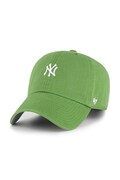Бавовняна бейсболка 47 brand MLB New York Yankees колір зелений B-BSRNR17GWS-FF