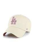 Бавовняна бейсболка 47 brand MLB Los Angeles Dodgers колір бежевий B-BLPRK12GWS-K0