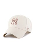 Καπέλο με γείσο και προσθήκη μαλλιού 47 brand MLB New York Yankees χρώμα: μπεζ, B-BLPMS17WBP-NTB