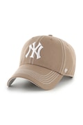 Bavlnená šiltovka 47 brand MLB New York Yankees hnedá farba, B-CONCU17GWS-V1