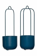 Висяща саксия Hübsch Lotus 16 x 44 cm (2 броя) в тъмносиньо