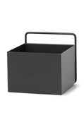 Stenski cvetlični lonec ferm LIVING Wall Box 14,6 x 14,6 x 15,6 cm črna barva