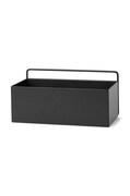 Stenski cvetlični lonec ferm LIVING Wall Box Rectangle 30,5 x 15 x 15,5 cm črna barva