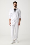 EA7 Emporio Armani compleu de trening pentru bărbați cu vâscoză alb 8NPV56.PJ4EZ