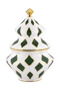 Alessi pojemnik z pokrywką świąteczny z porcelany Delight 600 ml NZ03 GR