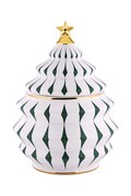 Alessi pojemnik z pokrywką świąteczny z porcelany Delight 2,1 l NZ02 GR