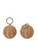 Ferm Living zestaw bombek choinkowych z rattanu 2-pack 1104271816
