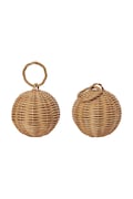 Ferm Living zestaw bombek choinkowych z rattanu 2-pack 1104271816