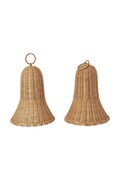 Ferm Living zestaw zawieszek świątecznych z rattanu 2-pack 1104271815