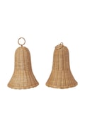 Ferm Living zestaw zawieszek świątecznych z rattanu 2-pack 1104271815