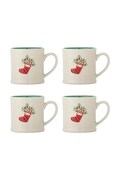 Bloomingville zestaw kubków świątecznych z kamionki 4-pack Kenai 300 ml 82072943