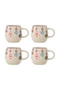 Bloomingville zestaw kubków świątecznych z kamionki 4-pack Ornamentia 300 ml 82063283