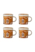 Bloomingville Zestaw kubków świątecznych z kamionki 4-pack Gina 250 ml 82063294