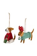 Bloomingville zestaw zawieszek choinkowych wełnianych 2-pack Monty 82072875