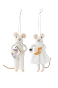Bloomingville zestaw zawieszek świątecznych wełnianych 2-pack Peo 82061230