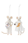 Bloomingville zestaw zawieszek świątecznych wełnianych 2-pack Peo 82061230