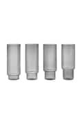 Набір склянок для коктейлів ferm LIVING Ripple 300 ml 4-pack колір сірий 0