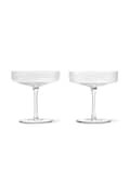 Pohár na šampanské ferm LIVING Ripple Champagne 150 ml 2-pak priehľadná farba