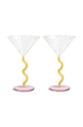 Σετ ποτηριών κρασιού &k amsterdam Coupe Curve Caramel 2-pack