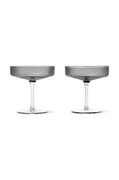 Набір келихів для шампанського ferm LIVING Ripple 150 ml 2-pack колір сірий