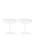 ferm LIVING set de pahare de șampanie Ripple Champagne Saucers 150 ml 2-pack culoarea alb