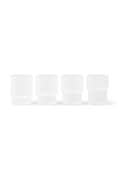 ferm LIVING set de pahare Ripple 60 ml 4-pack culoarea alb