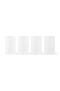 ferm LIVING set de pahare Ripple Verrines 140 ml 4-pack culoarea alb