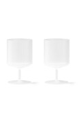 ferm LIVING set de pahare de vin Ripple Wine Glasses 270 ml 2-pack culoarea alb