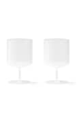 ferm LIVING set de pahare de vin Ripple Wine Glasses 270 ml 2-pack culoarea alb