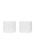 Sada pohárov ferm LIVING Doodle Glasses 200 ml 2-pak priehľadná farba