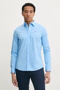 Tommy Jeans koszula męska kolor niebieski slim z kołnierzykiem klasycznym DM0DM04405