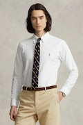 Polo Ralph Lauren camasa din bumbac barbati, culoarea alb, cu guler button-down, regular, 710792041