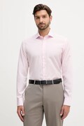 Бавовняна сорочка Hackett London колір рожевий slim з італійським коміром HM304529