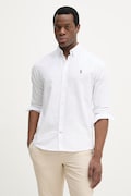 U.S. Polo Assn. koszula bawełniana PEACHED OXFORD LS męska kolor biały regular z kołnierzykiem button-down MUP3247
