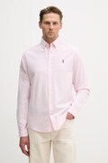 Bavlnená košeľa U.S. Polo Assn. PEACHED OXFORD LS ružová farba, regular, s golierom button-down, MUP3247