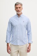 U.S. Polo Assn. košile pánská bavlněná PEACHED OXFORD LS modrá hladká MUP3247