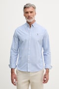 U.S. Polo Assn. košile pánská bavlněná PEACHED OXFORD LS modrá hladká MUP3247