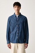 Levi's oxfordská košile pánská bavlněná BATTERY HOUSEMARK STANDARD modrá pruhovaná 0085A