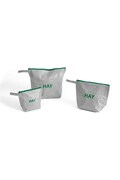 HAY zestaw saszetek Candy Mono Wash Bag 3-pack kolor szary