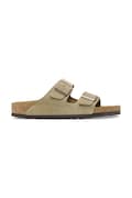 Semišové pantofle Birkenstock Arizona BS dámské, hnědá barva, 51463