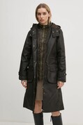 Bunda parka Barbour Long Cannich Wax dámska, zelená farba, prechodná, LWX1264