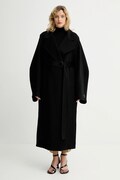 MMC STUDIO płaszcz wełniany kolor czarny VESPERE.COAT