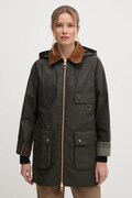 Barbour długa kurtka damska bawełniana HIGHCLERE zielona LWX1262
