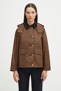 Barbour geaca femei, culoarea maro, de tranzitie, LWX1081