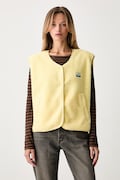 American Vintage vestă pentru femei din polar galbenă HOK16B