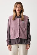 American Vintage vestă pentru femei din polar roz HOK16B