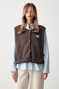American Vintage vestă pentru femei din polar maro HOK16B
