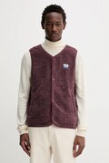 American Vintage vestă culoarea bordo, de tranzitie, MHOK16A